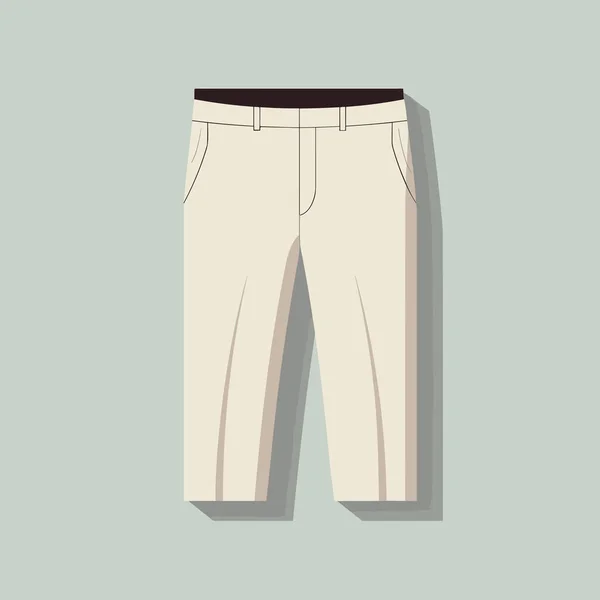 Par Pantalones Blancos Colgando Una Pared — Vector de stock