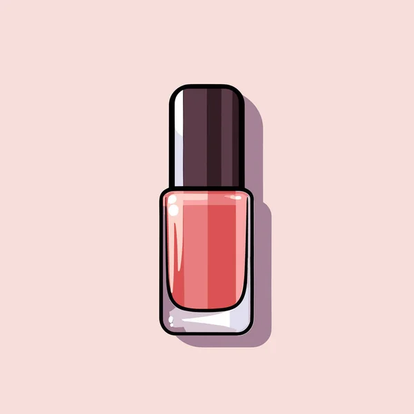 粉红底色的指甲油 — 图库矢量图片