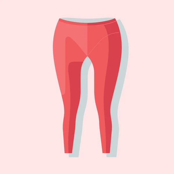 Legging Rouge Femme Sur Fond Rose — Image vectorielle