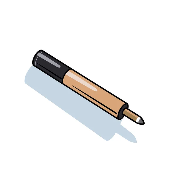 Crayon Avec Une Gomme Sur Dessus — Image vectorielle