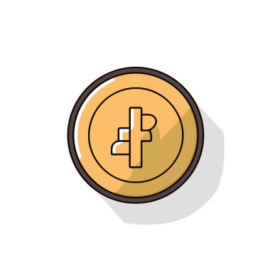 Üzerinde bitcoin sembolü olan bir sikke.