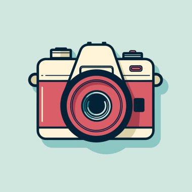 Üzerinde lens olan bir kamera.