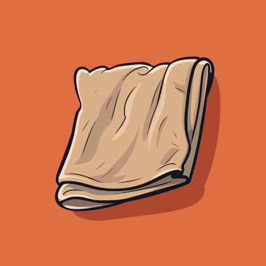 Turuncu arka planda bir kumaş parçası.