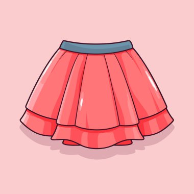 A pink skirt on a pink background clipart