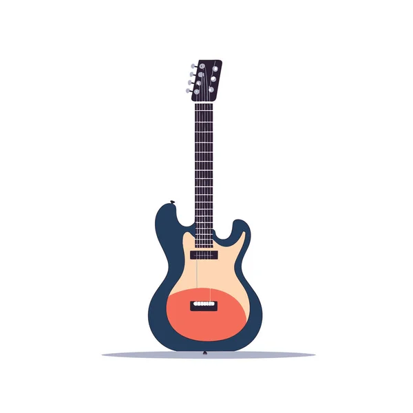 赤と青のボディのギター — ストックベクタ