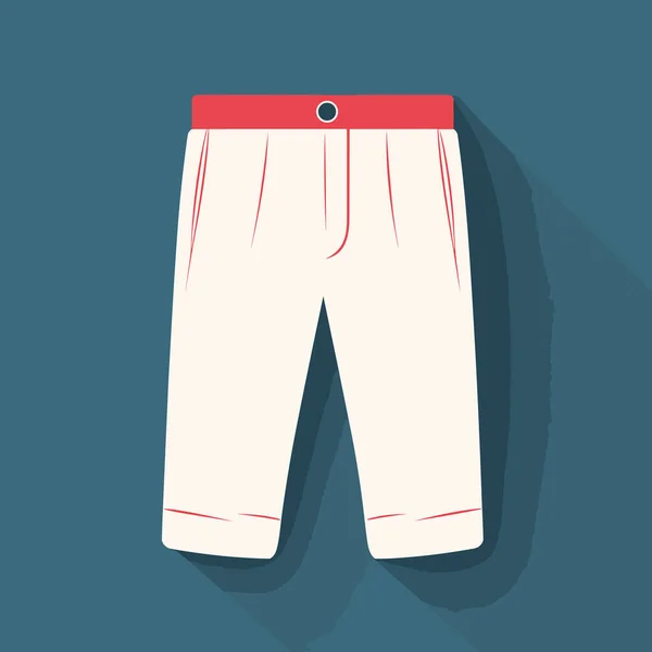 Par Pantalones Blancos Colgando Una Pared — Vector de stock