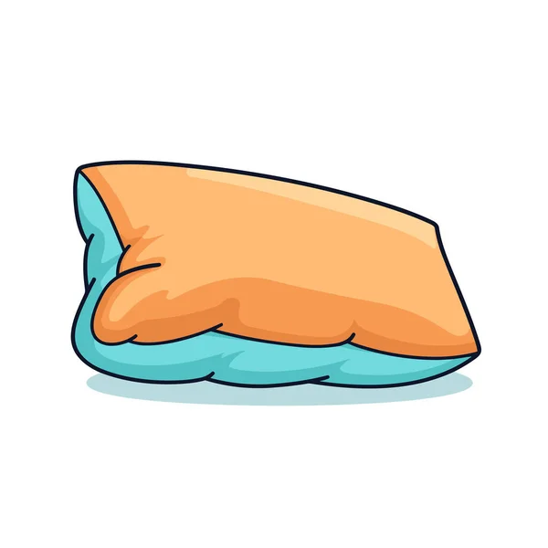 白色背景上的橙色枕头 — 图库矢量图片