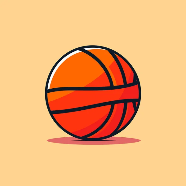 Basketball Ball Line Drawn — Stock Vector