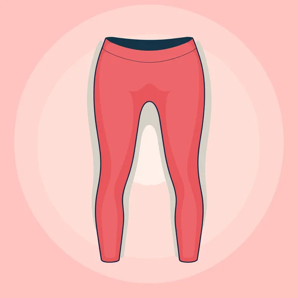 Pink Leggings Black Belt Pink Background — Stock Vector