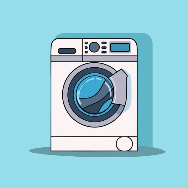 门开着的洗衣机 — 图库矢量图片