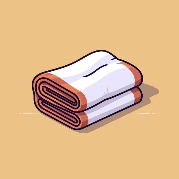 Ein Paar Handtücher Sitzen Übereinander — Stockvektor
