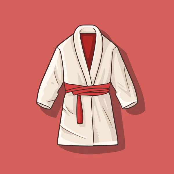 红色背景上有红色领带的长袍 — 图库矢量图片
