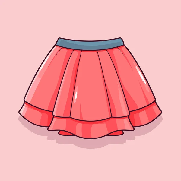 Pink Skirt Pink Background — Stock Vector