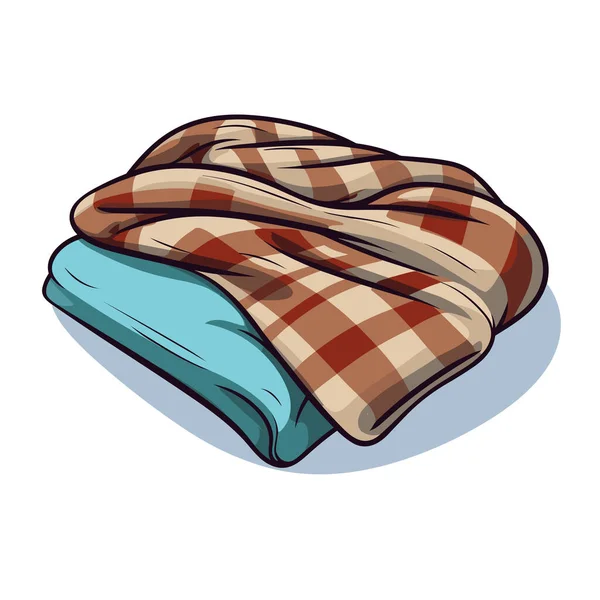 Una Manta Que Está Encima Una Almohada — Vector de stock