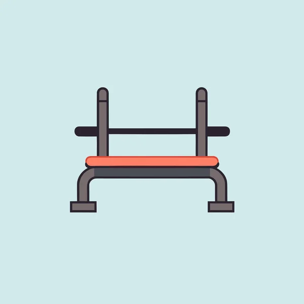 重量ベンチのフラットデザイン — ストックベクタ