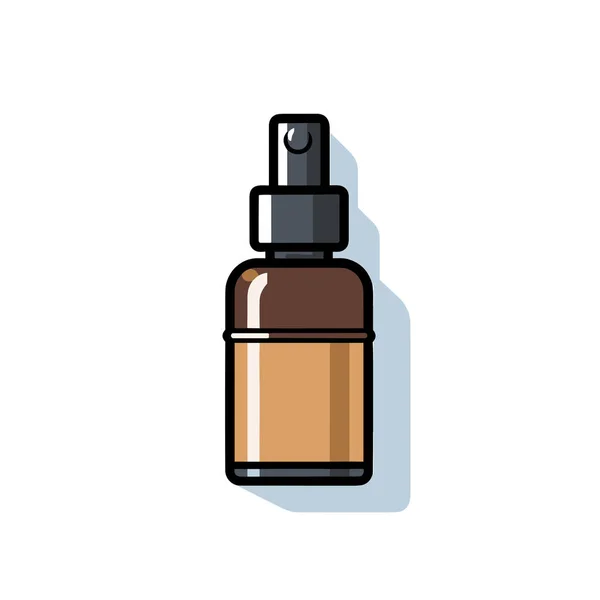 一瓶白色底色的棕色液体 — 图库矢量图片