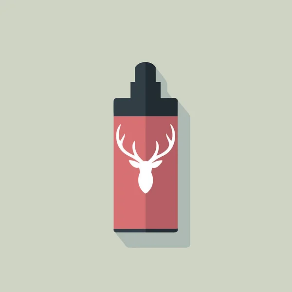 Une Boîte Rouge Avec Une Tête Cerf Dessus — Image vectorielle