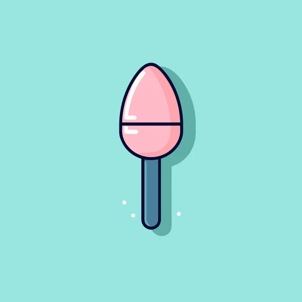 Pink Lollipop Blue Background — Stock Vector