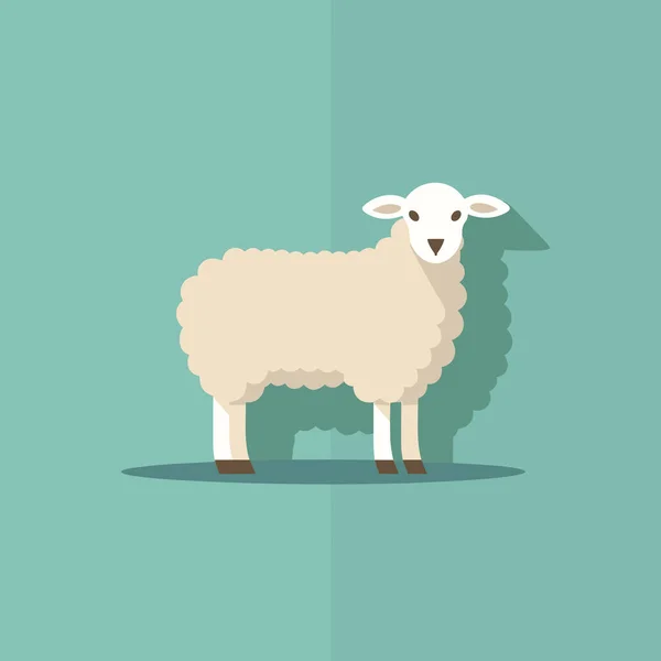 Mouton Debout Milieu Une Pièce — Image vectorielle