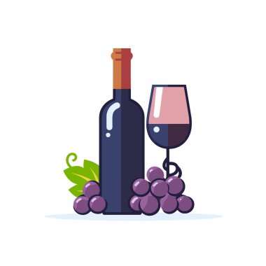 bir şişe şarap ve şarap