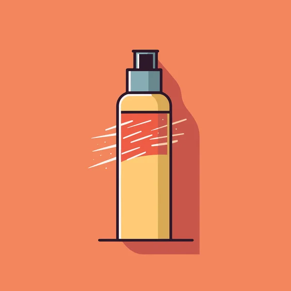 stock vector A bottle of sunscreen on an orange background