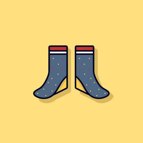 Ein Paar Socken Mit Sternen Drauf — Stockvektor