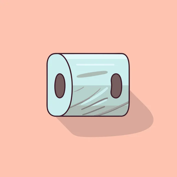 Rolka Toaletního Papíru Růžovém Pozadí — Stockový vektor