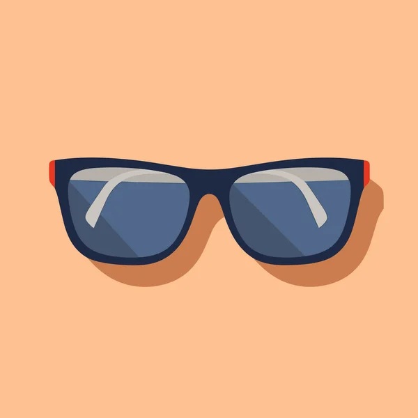 Pair Sunglasses Long Shadow — Stock Vector