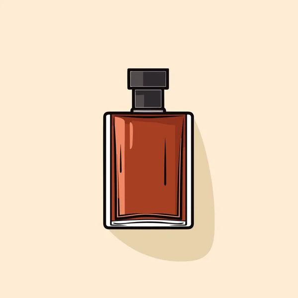 Een Fles Parfum Een Beige Achtergrond — Stockvector