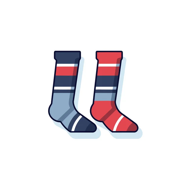 Ein Paar Socken Nebeneinander — Stockvektor