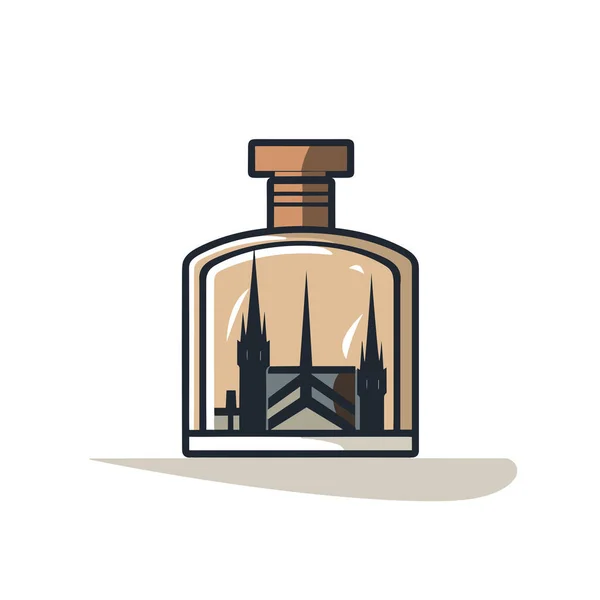 Пляшка Одеколону Білому Тлі — стоковий вектор