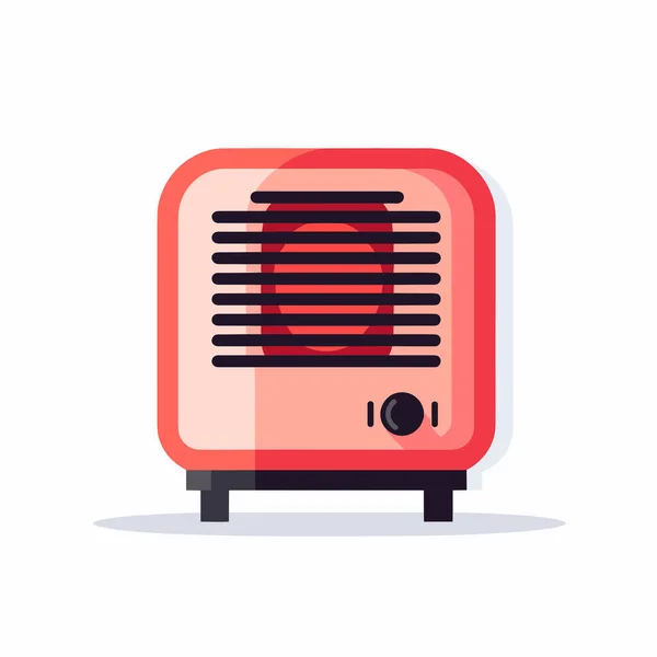 Red Black Toaster Oven White Background — Stock Vector