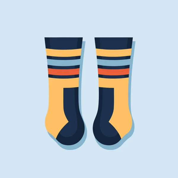 Пара Шкарпеток Смужками — стоковий вектор