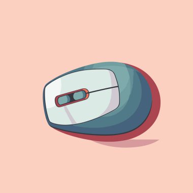 Pembe arka planda bir bilgisayar faresi