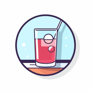 İçinde pipet olan bir bardak kırmızı sıvı.