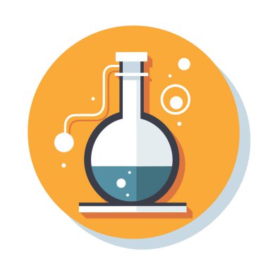 İçinde sıvı olan bir şişe.