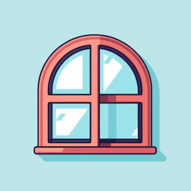 Mavi arkaplanı olan açık bir pencere