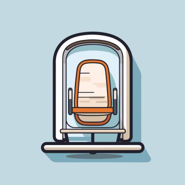 Odanın ortasında oturan bir sandalye.