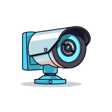 Beyaz arka planı olan bir kamera.