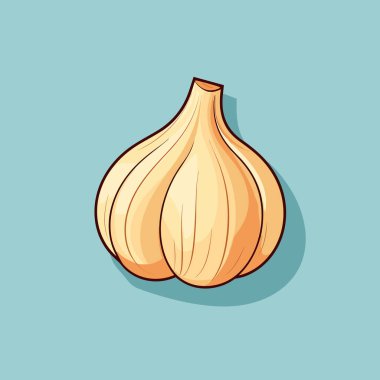 Mavi arkaplanda bir soğan