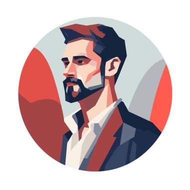 Çemberde sakallı bir adam