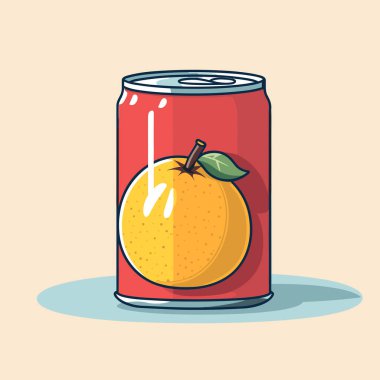 Üzerinde yeşil bir yaprak olan bir kutu portakal suyu.