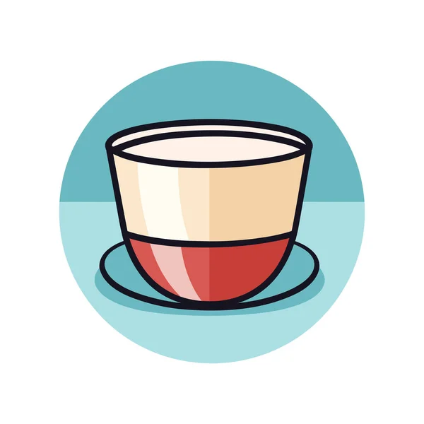 Une Tasse Café Sur Une Soucoupe — Image vectorielle