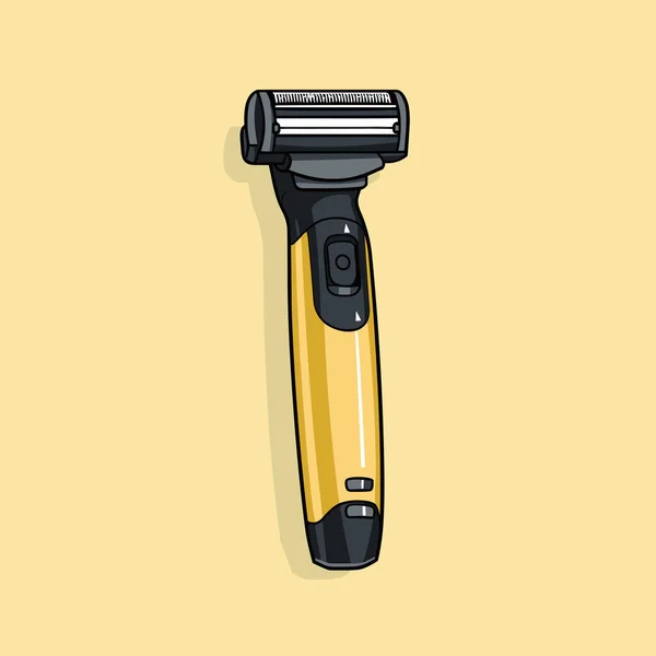 Желтый Черный Клиппер Волос Желтом Фоне — стоковый вектор