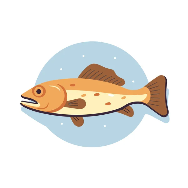 Fish Swimming Water — Stock Vector