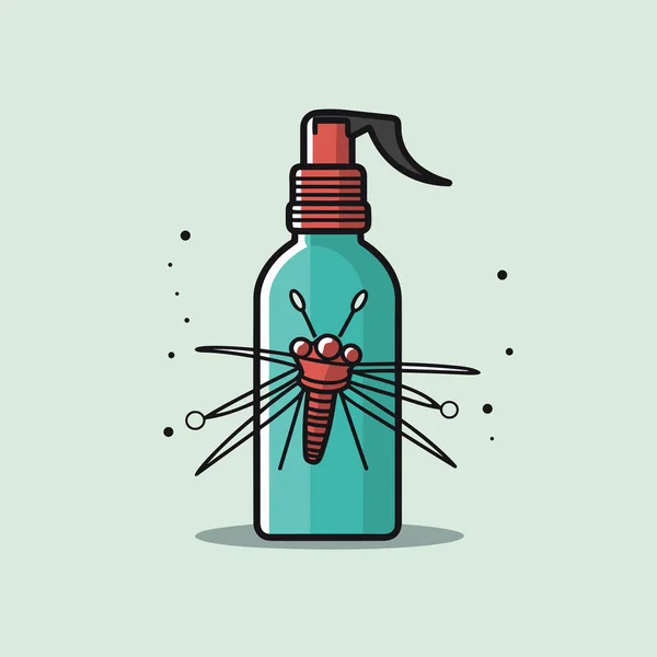 Een Fles Met Een Insect Erin — Stockvector