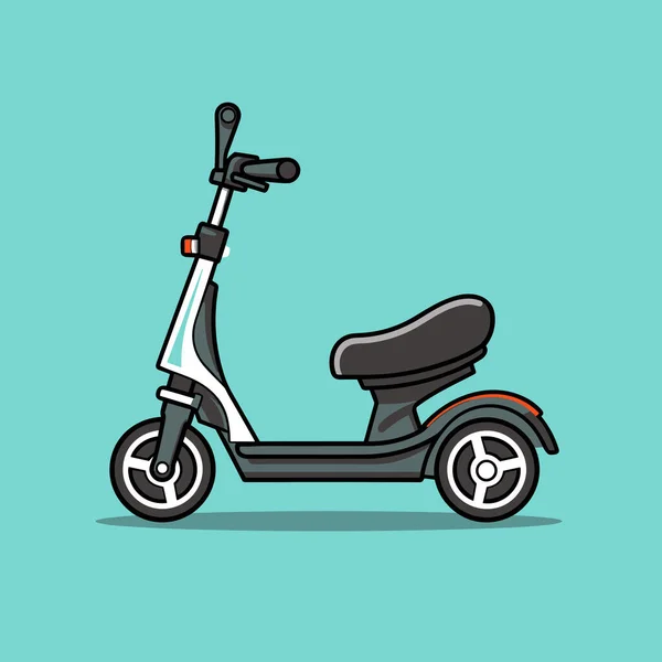 Scooter Est Montré Sur Fond Bleu — Image vectorielle
