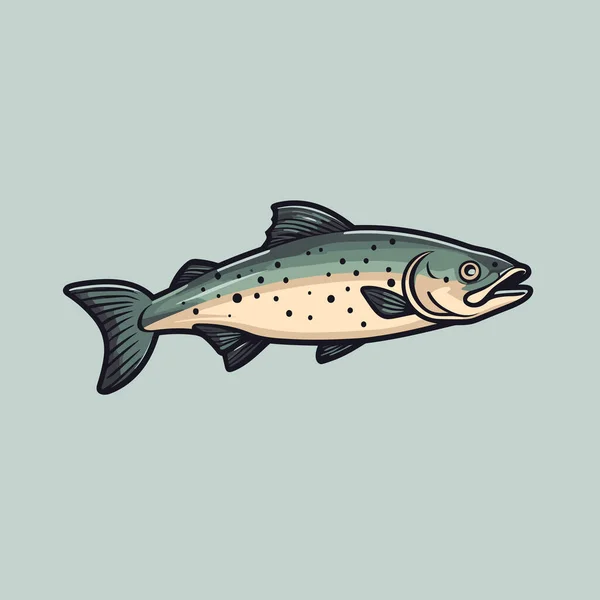 水中で泳いでいる魚 — ストックベクタ