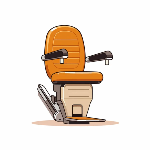 Oranžová Kancelářská Židle Sedící Bílé Podlaze — Stockový vektor