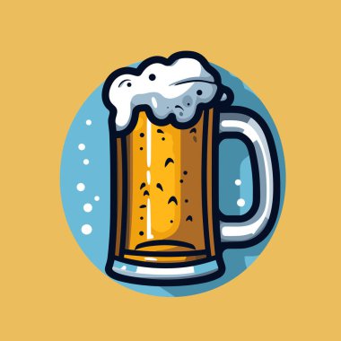 Köpüklü bir kupa bira.